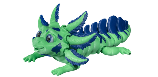 Bunte Axolotl-Familie aus dem 3D-Drucker - Verschiedene charaktervolle Axolotl-Figuren mit einzigartigen Persönlichkeiten von Berry Tart bis Dandy Candy