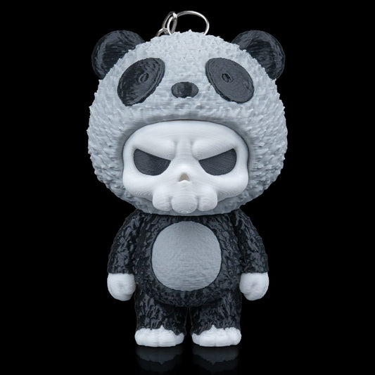 Babuu Panda Skubbie - Ruhige 3D Sammelfigur mit nachdenklicher Ausstrahlung und Panda-Ohren aus nachhaltigem PLA als Deko oder Taschenanhänger von Gecko3D
