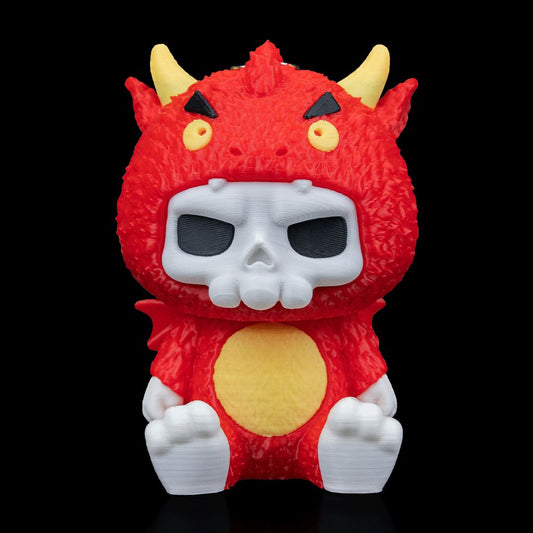 Scorchi Feuerkopf Skubbie - Temperamentvolle 3D Sammelfigur aus nachhaltigem PLA als Deko oder Taschenanhänger von Gecko3D