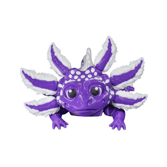 Berry Tart Axolotl 3D-Figur violett weiß - Der Weise - Gecko3D