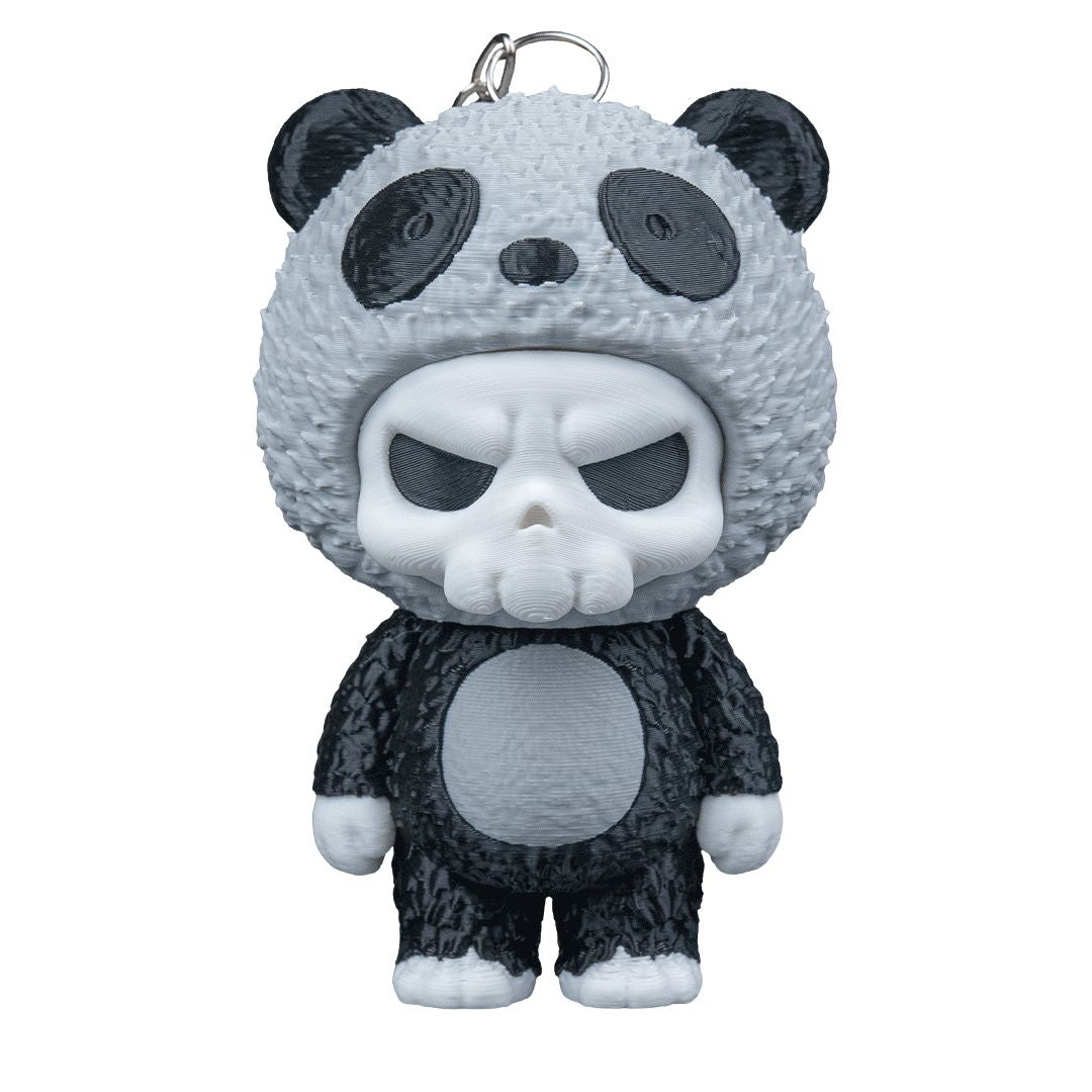 Babuu Panda Skubbie - Ruhige 3D Sammelfigur mit nachdenklicher Ausstrahlung und Panda-Ohren aus nachhaltigem PLA als Deko oder Taschenanhänger von Gecko3D