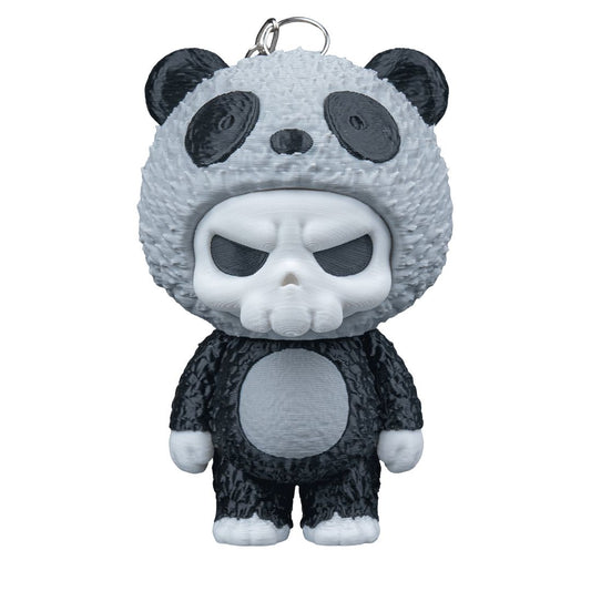Babuu Panda Skubbie - Ruhige 3D Sammelfigur mit nachdenklicher Ausstrahlung und Panda-Ohren aus nachhaltigem PLA als Deko oder Taschenanhänger von Gecko3D