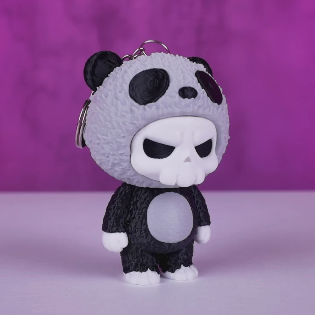 Babuu Panda Skubbie Video - 360° Ansicht der ruhigen 3D Sammelfigur mit Zen-Charakter und liebevollen Panda-Details von Gecko3D als Taschenanhänger und Schlüsselanhänger