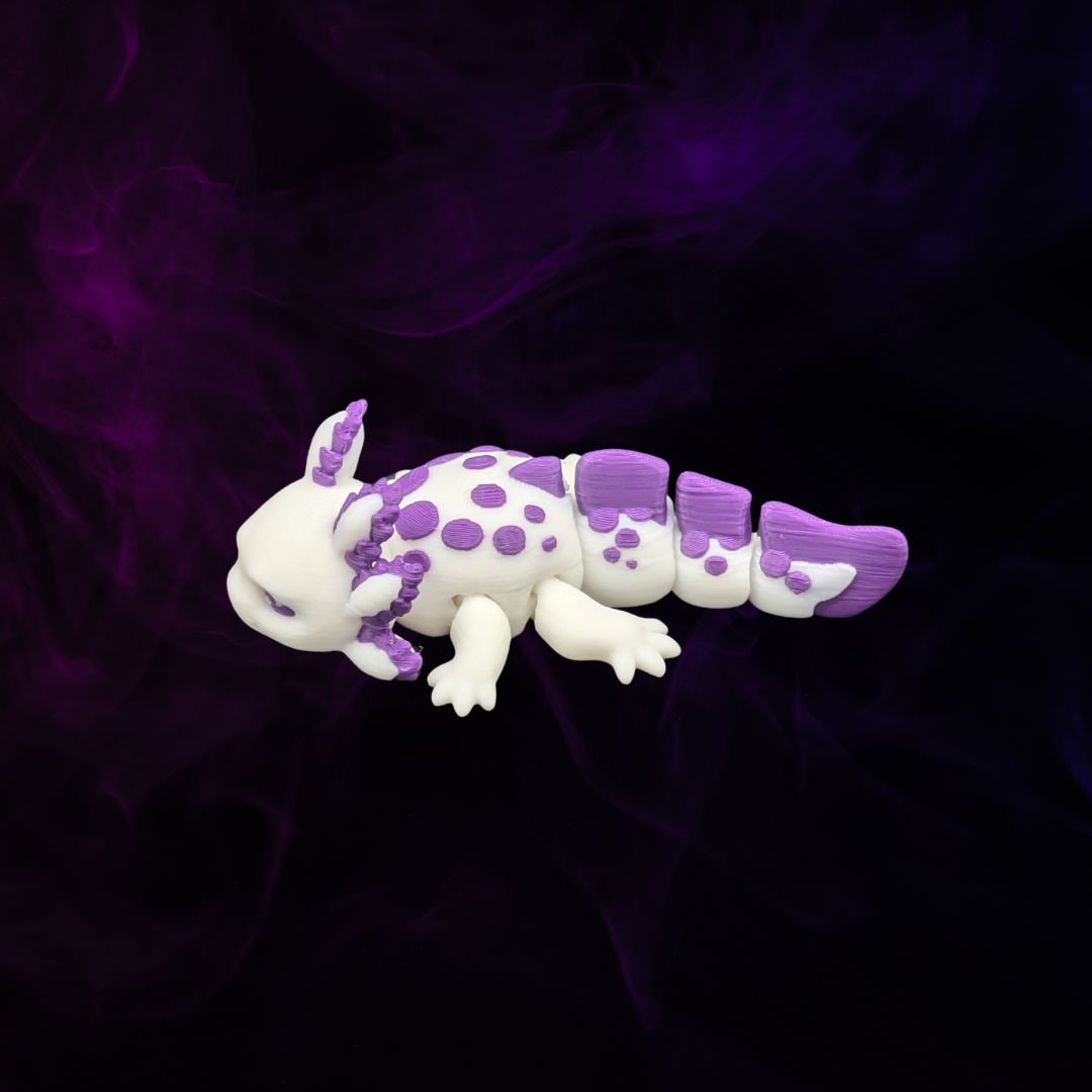Tiny Tart Mini-Axolotl violett weiß - Der Mini-Philosoph - Gecko3D